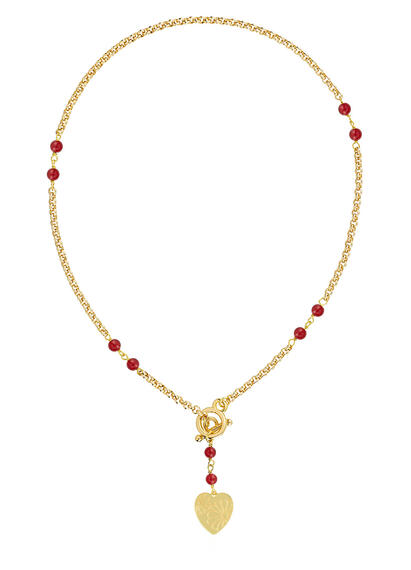 Collana Girocollo Cuore Rubino - Lebole Maison