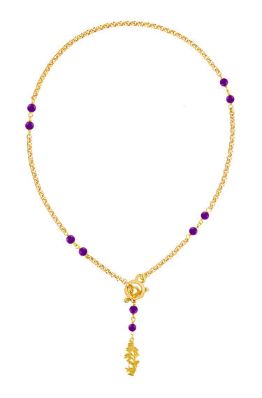 Collana Girocollo Bamb&ugrave; Viola - Lebole Maison