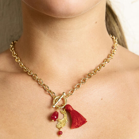 Collana Girocollo Koi Rubino - Lebole Maison