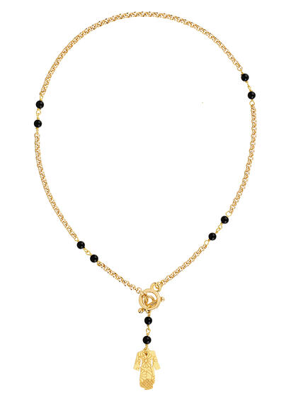 Collana Girocollo Kimono Nero - Lebole Maison