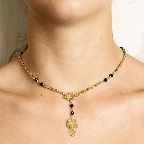 Collana Girocollo Kimono Nero - Lebole Maison