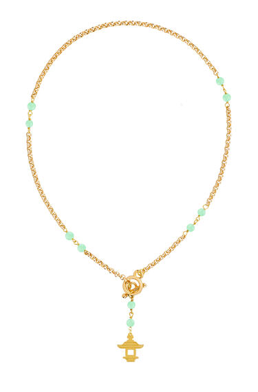 Collana Girocollo Lanterna Verde Giada - Lebole Maison