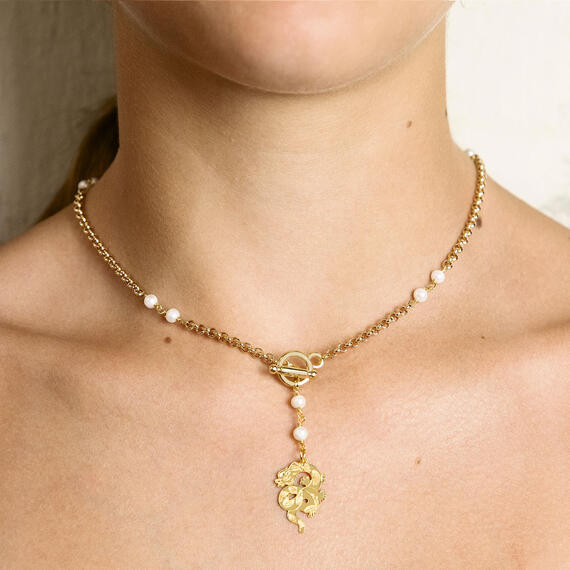 Collana Girocollo Drago Perla - Lebole Maison