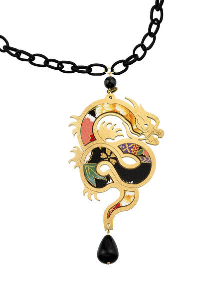Collana Drago Oro Nero - Lebole Maison