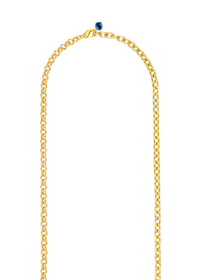 Collana Lunga Viso Pietre Blu - Lebole Maison