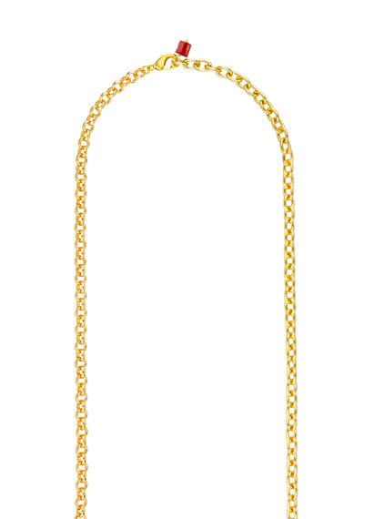 Collana Lunga Quadrifoglio Pietre Rubino - Lebole Maison