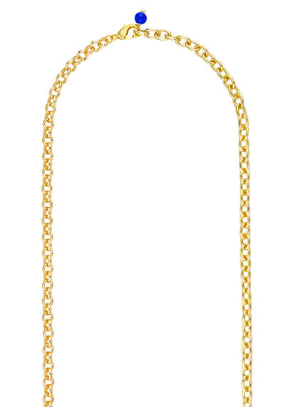 Collana Lunga Kanji Amore Pietre Blu E Rosse - Lebole Maison