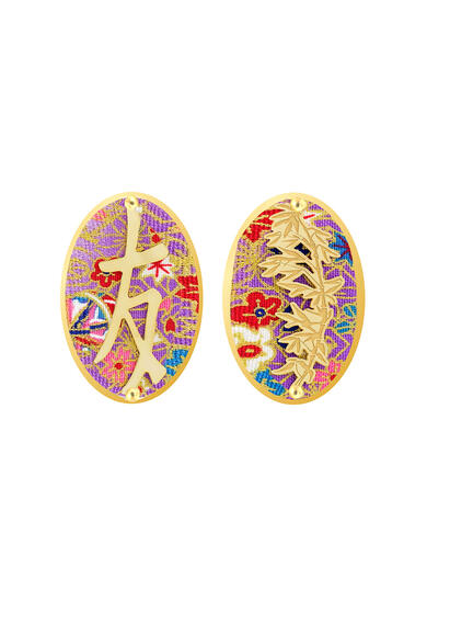 Orecchini Kanji Amicizia Clips Ovale Lilla - Lebole Maison