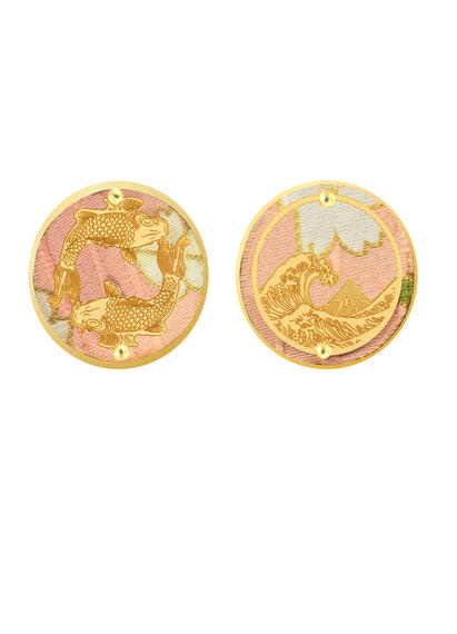 Orecchini Carpe Clips Tondo Rosa - Lebole Maison