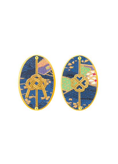 Orecchini Quadrifoglio E Nodo Azzurro - Lebole Maison