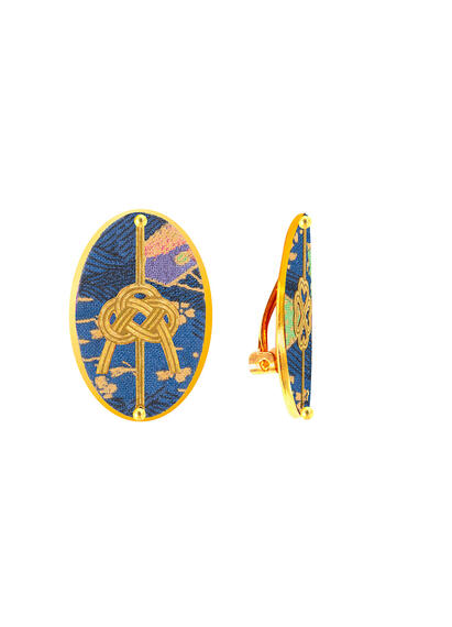 Orecchini Quadrifoglio E Nodo Azzurro - Lebole Maison