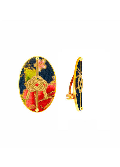 Orecchini Quadrifoglio E Nodo Blu - Lebole Maison