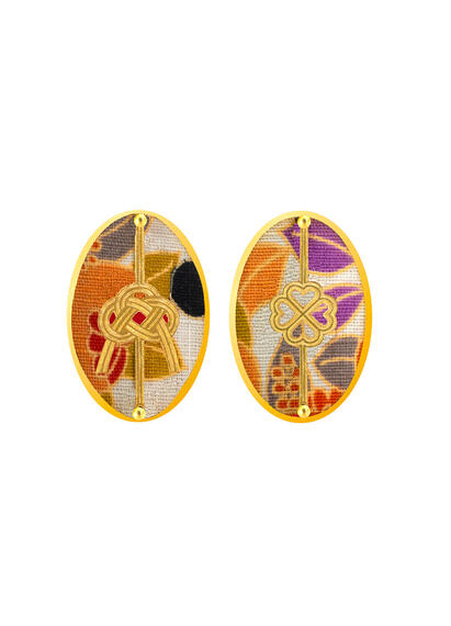 Orecchini Quadrifoglio E Nodo Nero - Lebole Maison