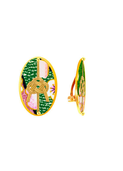 Orecchini Quadrifoglio E Nodo Verde - Lebole Maison