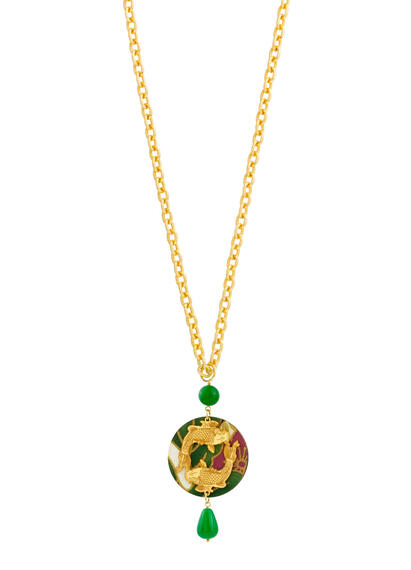 Collana Carpe Tondo Verde - Lebole Maison