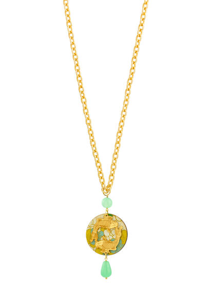 Collana Carpe Tondo Verde Giada - Lebole Maison