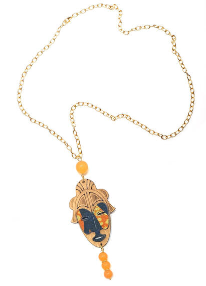 Light Blue Africa Necklace - Lebole Maison