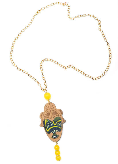 Yellow Africa Necklace - Lebole Maison