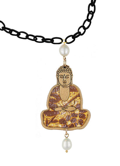 Collana Buddha Oro Perla - Lebole Maison