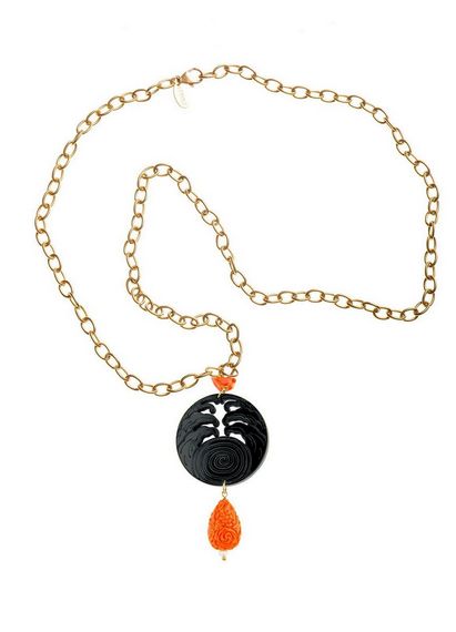 Collana Onda Plexi Nero - Lebole Maison
