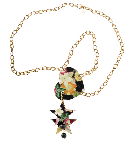 Black Heart Necklace - Lebole Maison