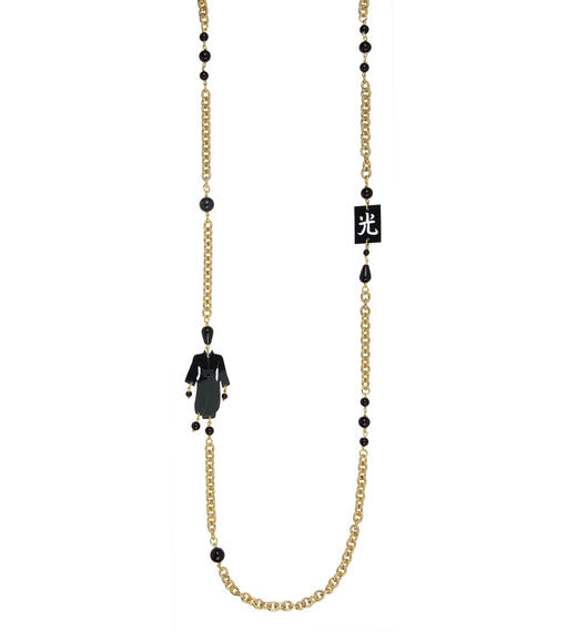 Collana Kimono Plexi Nero - Lebole Maison