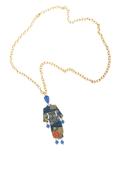 Blue Kimono Necklace - Lebole Maison