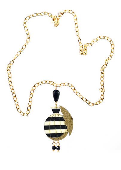 Collana Dama Righe Nero - Lebole Maison