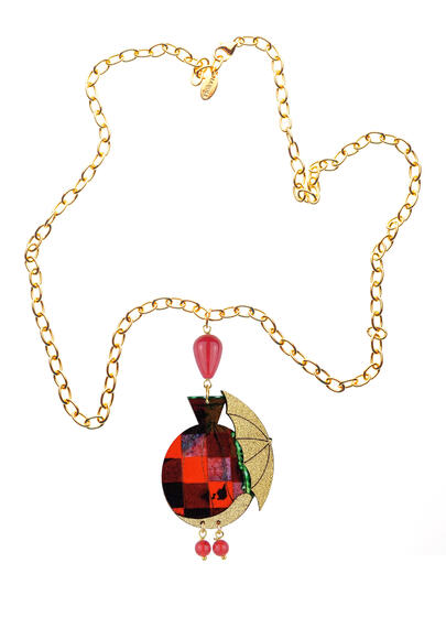 Ruby Hot Air Balloon Lady Necklace - Lebole Maison
