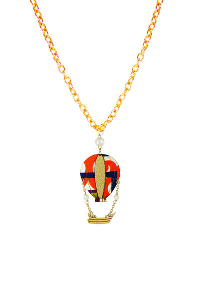 Hot Air Balloon Silk Pearl Necklace - Lebole Maison