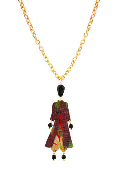 Collana Samarcanda Seta Nero - Lebole Maison