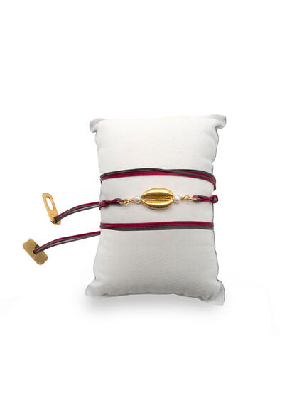 Bracciale Conchiglia Rosso E Grigio - Lebole Maison