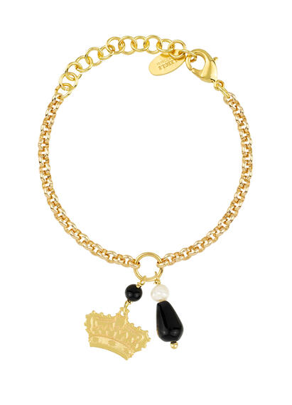 Bracciale Corona Nero - Lebole Maison