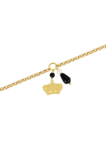 Bracciale Corona Nero - Lebole Maison