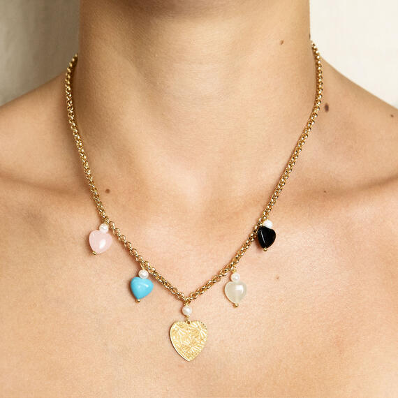 Collana Cuore Elementi Rubino - Lebole Maison