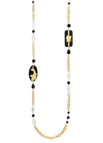 Collana Lebolina Koi Plexi Nero - Lebole Maison
