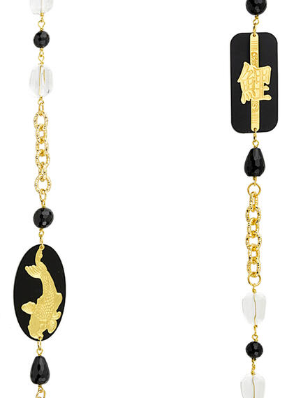 Collana Lebolina Koi Plexi Nero - Lebole Maison