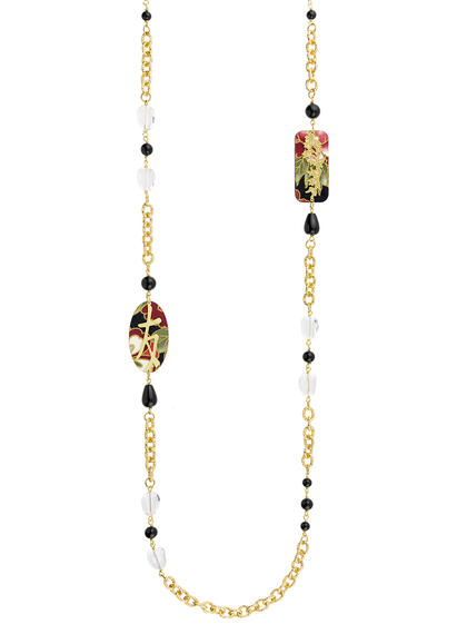 Collana Lebolina Kanji Amicizia Nero - Lebole Maison