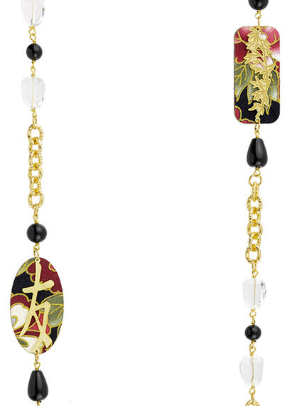 Collana Lebolina Kanji Amicizia Nero - Lebole Maison