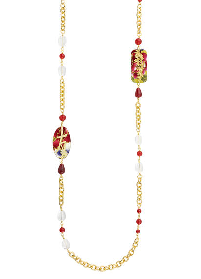 Collana Lebolina Kanji Amicizia Rubino - Lebole Maison