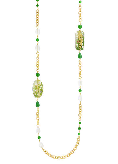 Collana Lebolina Kanji Amicizia Verde - Lebole Maison