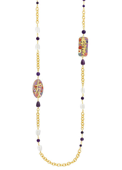 Collana Lebolina Kanji Amicizia Viola - Lebole Maison