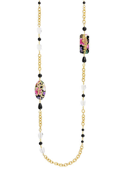 Collana Lebolina Kanji Amore Nero - Lebole Maison