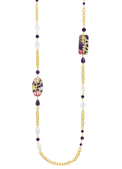 Collana Lebolina Kanji Amore Viola - Lebole Maison