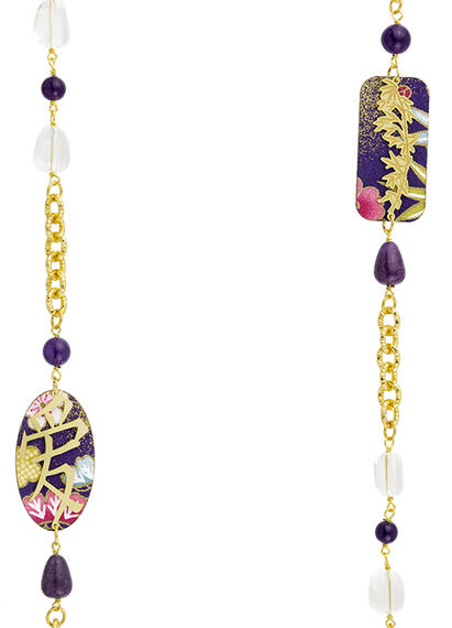 Collana Lebolina Kanji Amore Viola - Lebole Maison