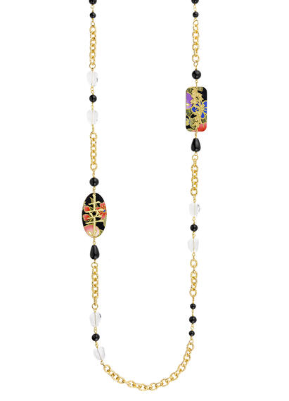 Collana Lebolina Kanji Fortuna Nero - Lebole Maison