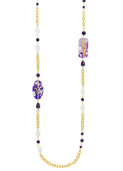 Collana Lebolina Kanji Fortuna Viola - Lebole Maison