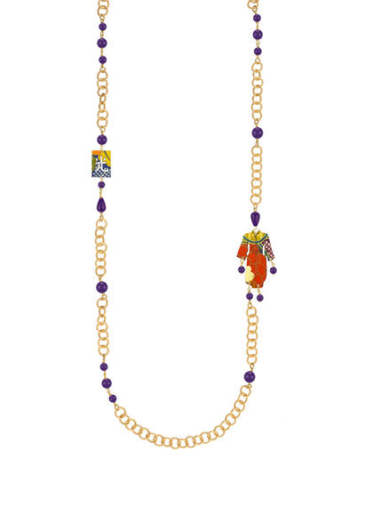 Purple Kimono Lebolina Necklace - Lebole Maison