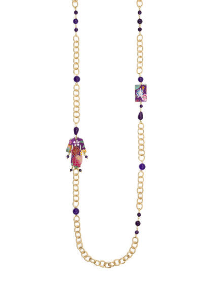 Collana Lebolina Kimono Viola - Lebole Maison