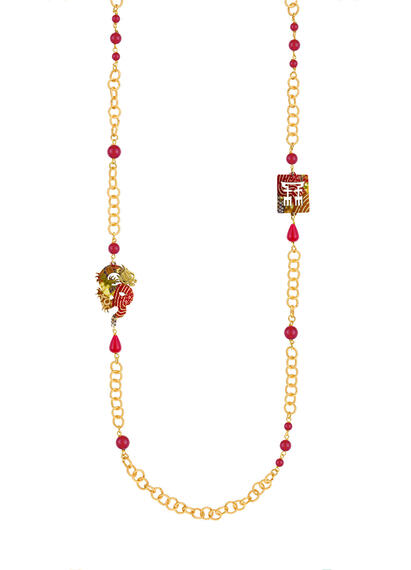 Lebolin Dragon Ruby Necklace - Lebole Maison